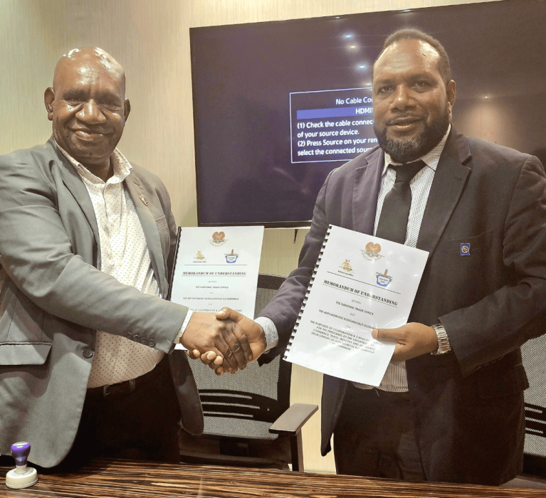 MOU Signing Between Papua New Guinea National Trade Office and Autonomous Bougainville Government