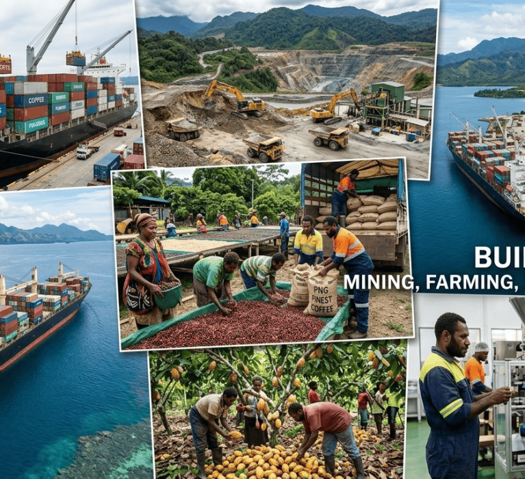 Building PNG: Mining, Farming, Export, Import