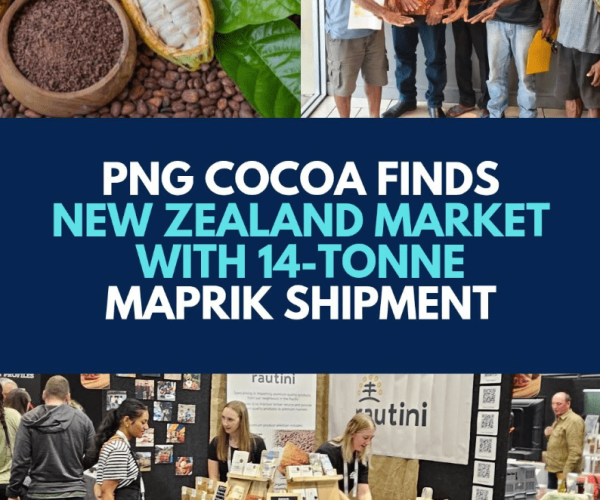 PNG Cocoa finds New Zealand Market with 14-Tonne Maprik Shipment