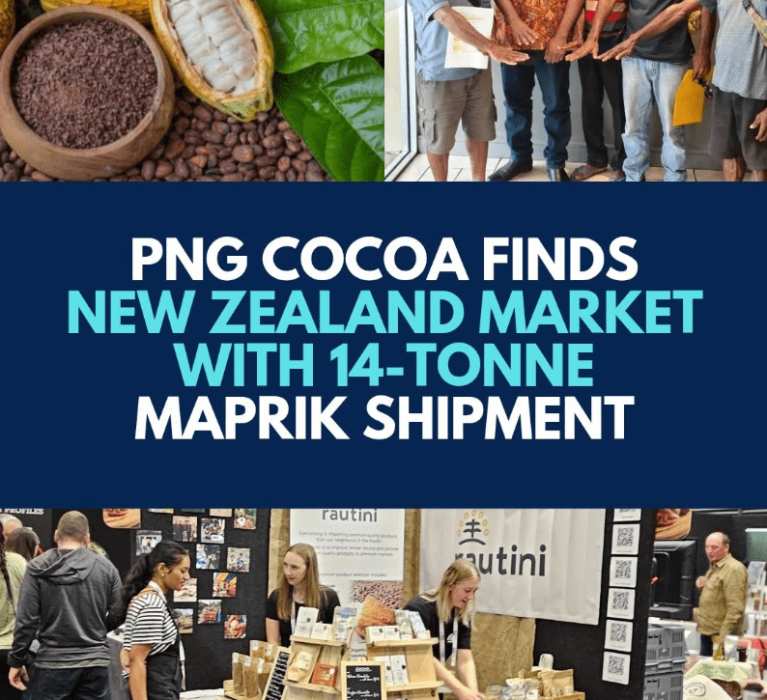 PNG Cocoa finds New Zealand Market with 14-Tonne Maprik Shipment